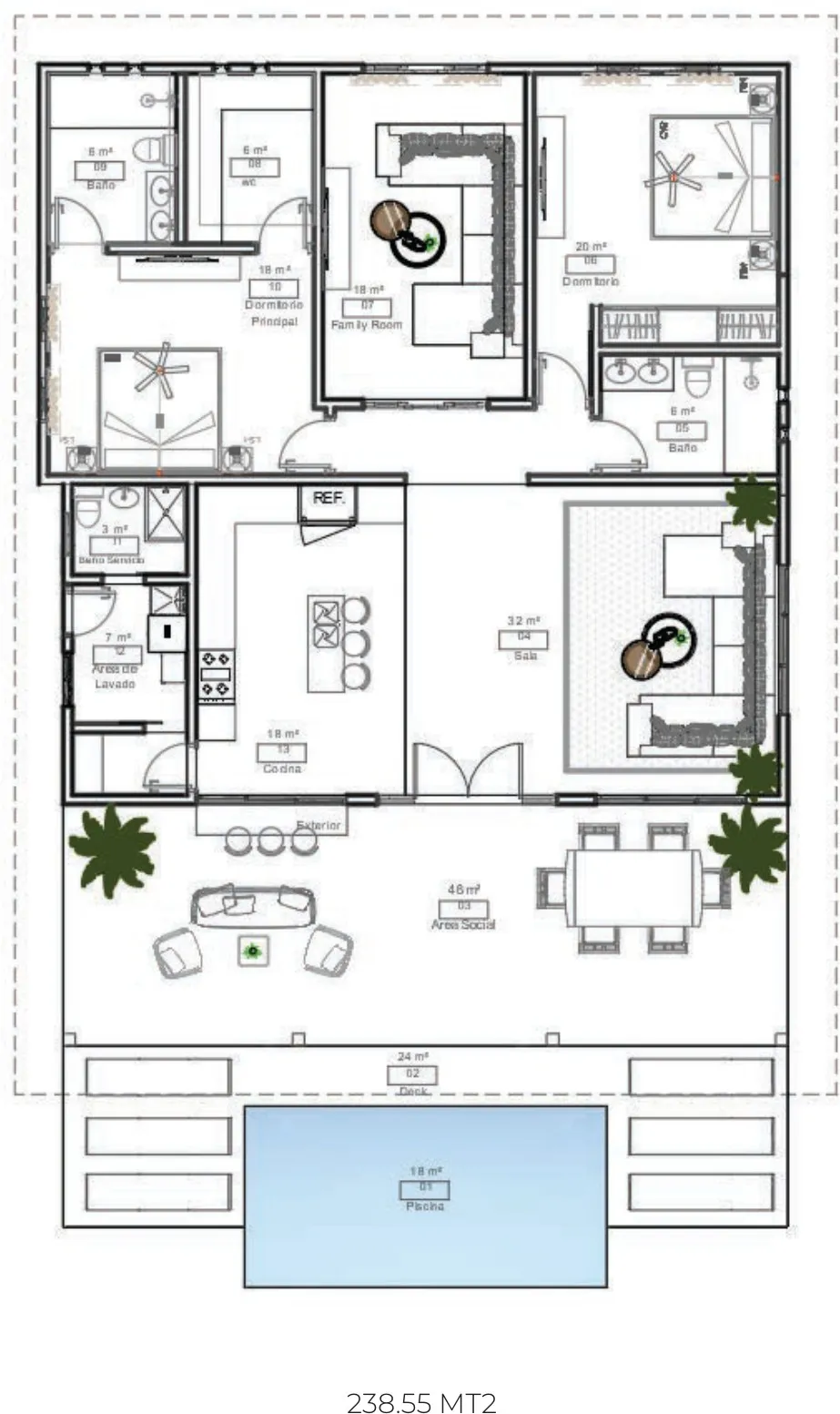 Plano Villa Tipo A